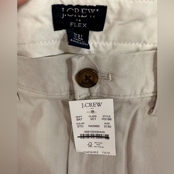 J.Crew Factory Straight-fit flex men’s chino pant in Stone 31 x 30 - Picture 3 of 5